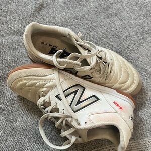 New Balance Cream Quilted Sneakers